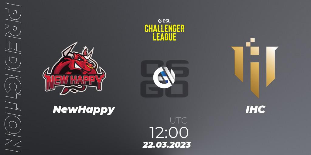 NewHappy - IHC: ennuste. 22.03.23, CS2 (CS:GO), ESL Challenger League Season 44: Asia-Pacific