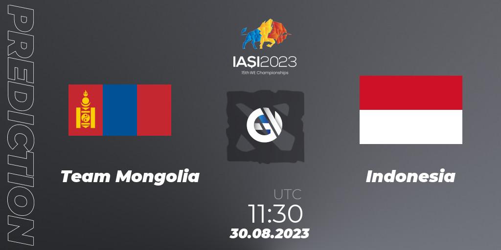 Team Mongolia - Indonesia: ennuste. 30.08.2023 at 11:28, Dota 2, IESF World Championship 2023