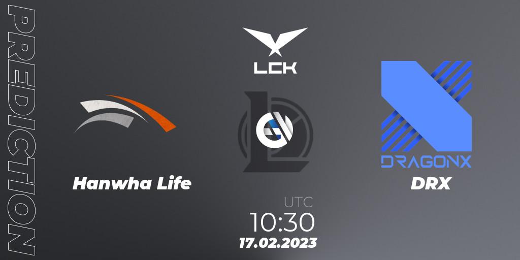 Hanwha Life Esports - DRX: ennuste. 17.02.2023 at 11:10, LoL, LCK Spring 2023 - Group Stage