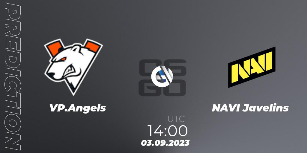 VP.Angels - NAVI Javelins: ennuste. 03.09.2023 at 14:00, Counter-Strike (CS2), ESL Impact Summer 2023 Cash Cup 5 Europe