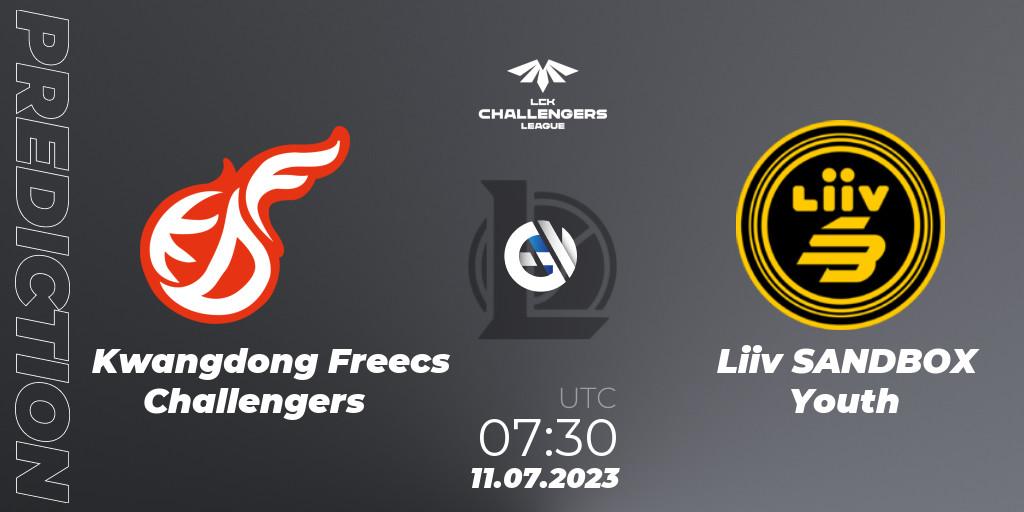 Kwangdong Freecs Challengers - Liiv SANDBOX Youth: ennuste. 11.07.23, LoL, LCK Challengers League 2023 Summer - Group Stage