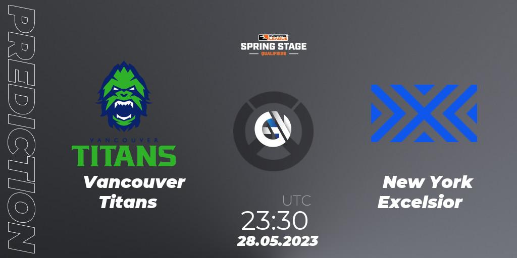 Vancouver Titans - New York Excelsior: ennuste. 28.05.2023 at 23:30, Overwatch, OWL Stage Qualifiers Spring 2023 West