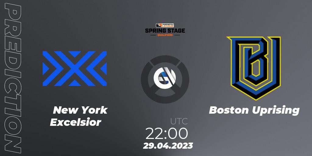 New York Excelsior - Boston Uprising: ennuste. 29.04.2023 at 22:00, Overwatch, OWL Stage Qualifiers Spring 2023 West