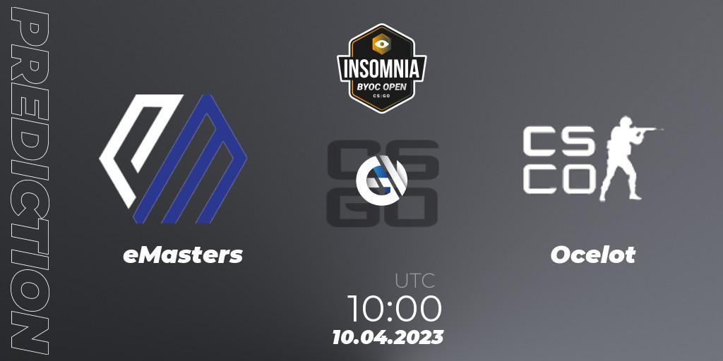 eMasters - Ocelot Sports: ennuste. 10.04.2023 at 10:00, Counter-Strike (CS2), Insomnia 70