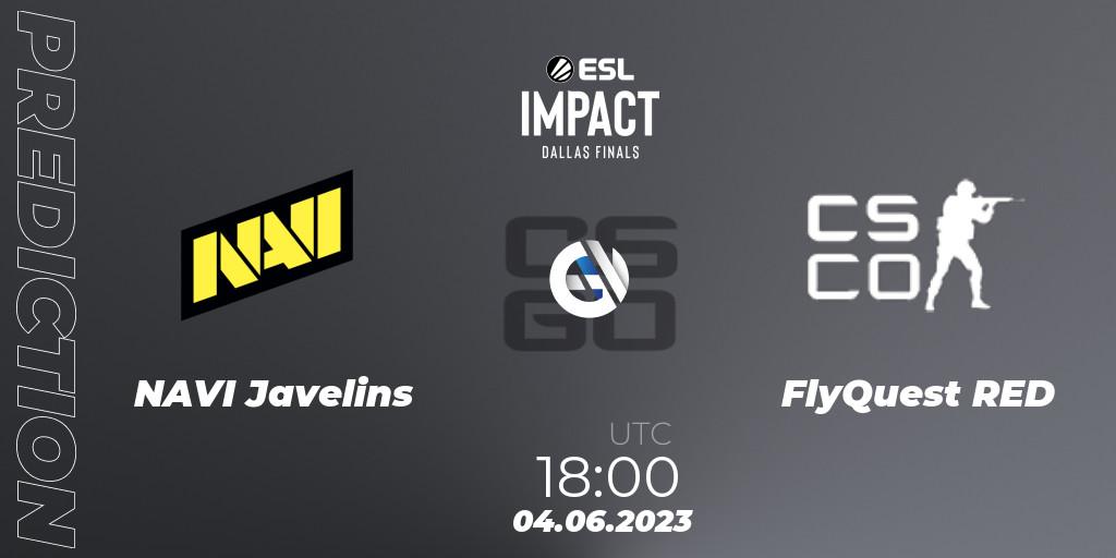 NAVI Javelins - FlyQuest RED: ennuste. 04.06.2023 at 17:20, Counter-Strike (CS2), ESL Impact League Season 3