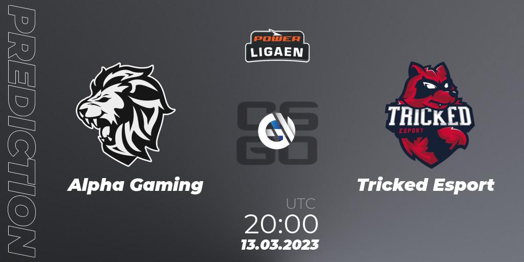 Alpha Gaming - Tricked Esport: ennuste. 13.03.2023 at 20:00, Counter-Strike (CS2), Dust2.dk Ligaen Season 22