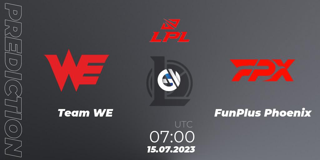 Team WE - FunPlus Phoenix: ennuste. 15.07.23, LoL, LPL Summer 2023 Regular Season