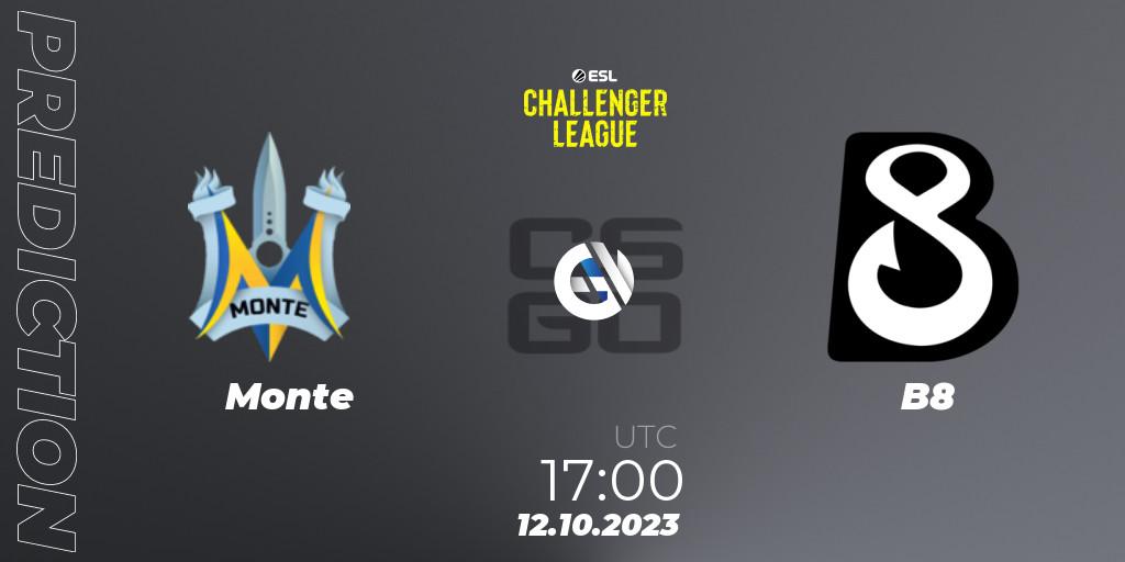 Monte - B8: ennuste. 26.10.2023 at 09:00, Counter-Strike (CS2), ESL Challenger League Season 46: Europe