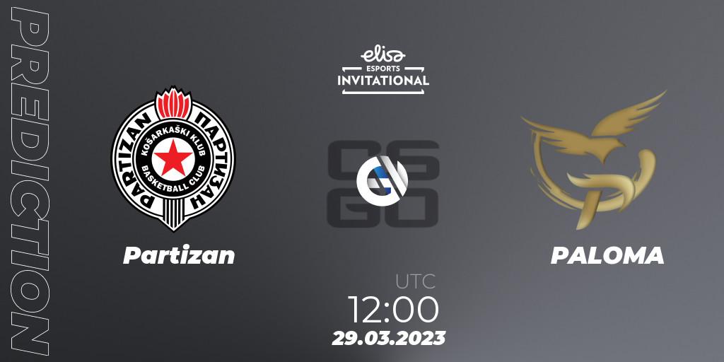 Partizan - PALOMA: ennuste. 29.03.23, CS2 (CS:GO), Elisa Invitational Spring 2023 Contenders