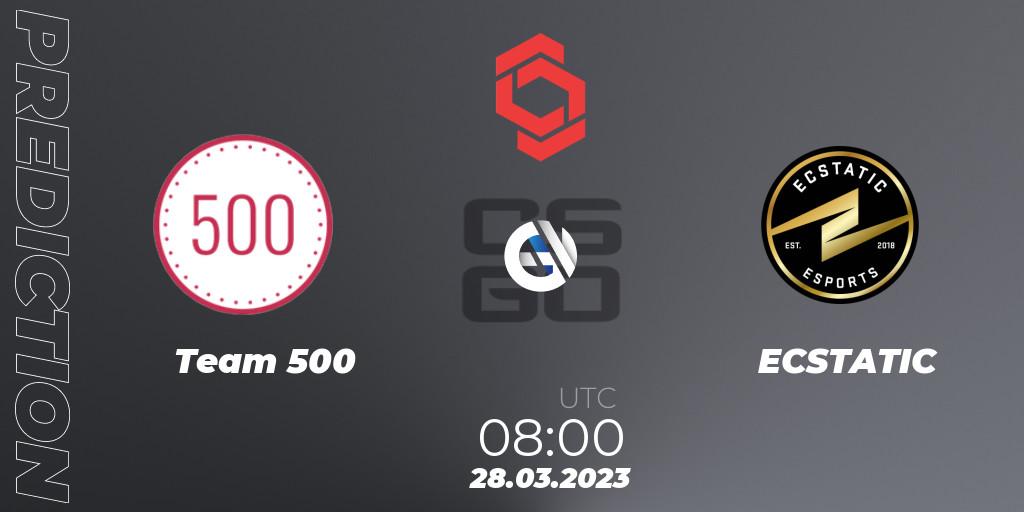 Team 500 - ECSTATIC: ennuste. 28.03.23, CS2 (CS:GO), CCT Central Europe Series #5