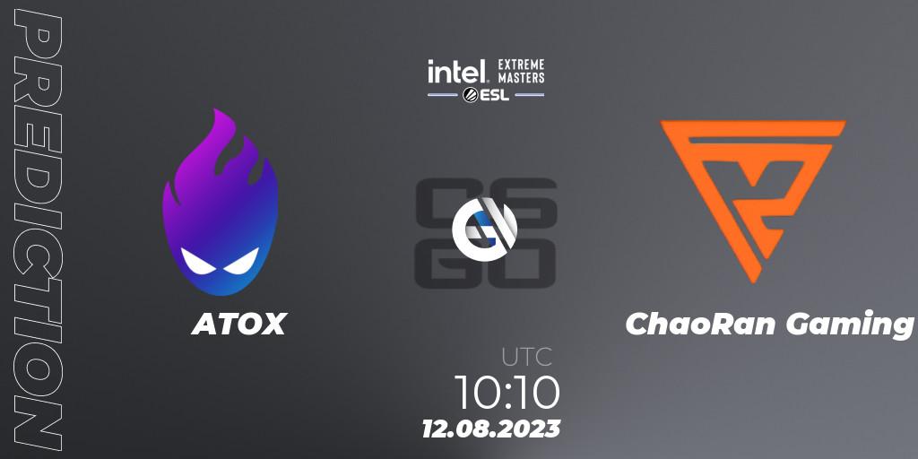ATOX - ChaoRan Gaming: ennuste. 12.08.2023 at 10:10, Counter-Strike (CS2), IEM Sydney 2023 Asia Open Qualifier 2