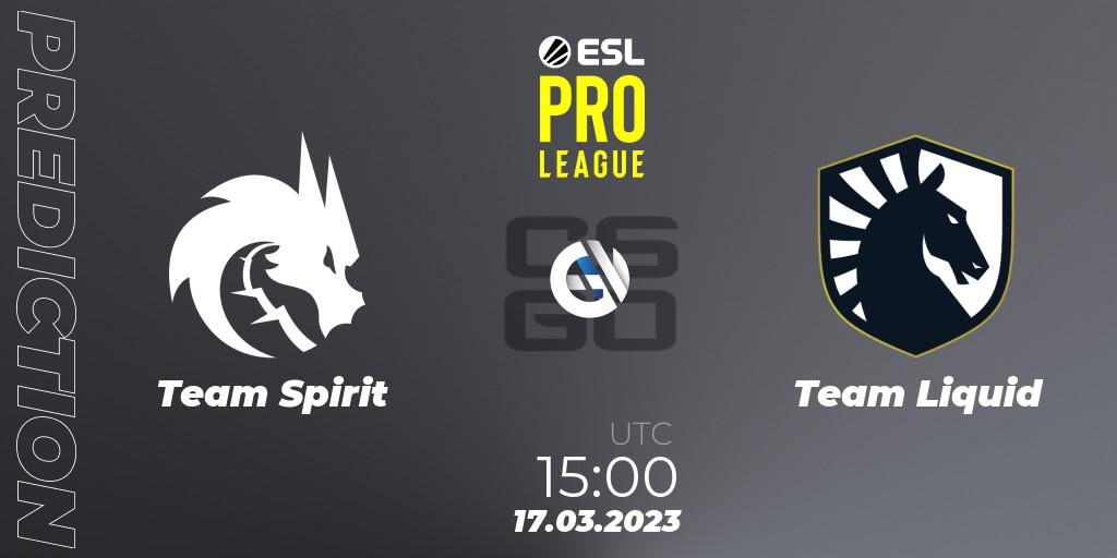 Team Spirit - Team Liquid: ennuste. 17.03.23, CS2 (CS:GO), ESL Pro League Season 17
