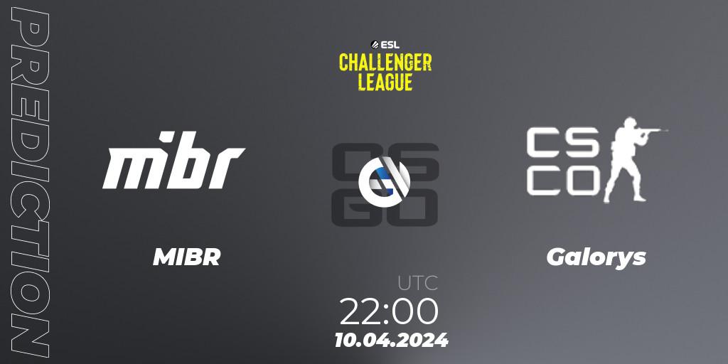 MIBR - Galorys: ennuste. 10.04.2024 at 22:00, Counter-Strike (CS2), ESL Challenger League Season 47: South America