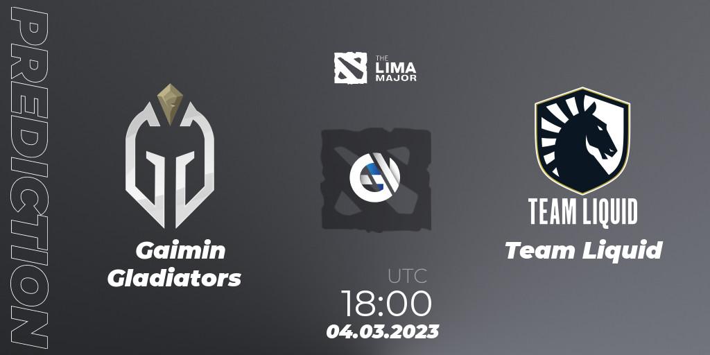 Gaimin Gladiators - Team Liquid: ennuste. 04.03.23, Dota 2, The Lima Major 2023