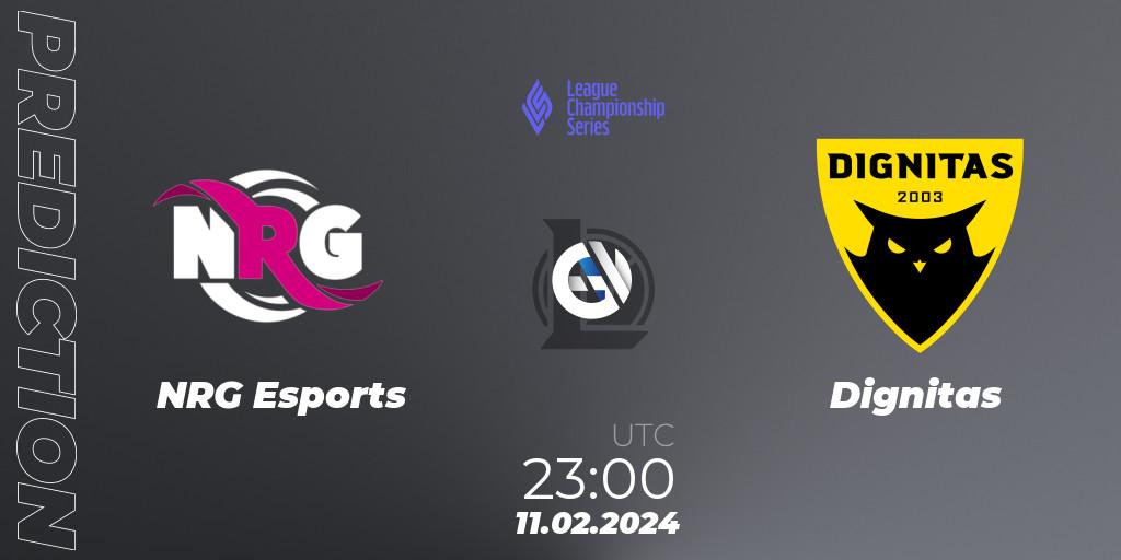 NRG Esports - Dignitas: ennuste. 11.02.24, LoL, LCS Spring 2024 - Group Stage