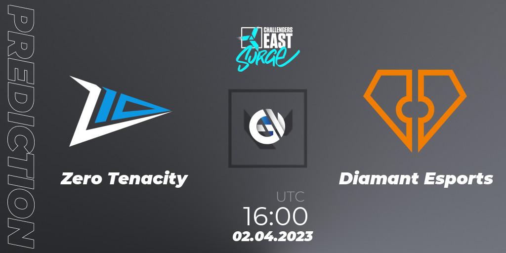 Zero Tenacity - Diamant Esports: ennuste. 02.04.23, VALORANT, VALORANT Challengers 2023 East: Surge Split 2
