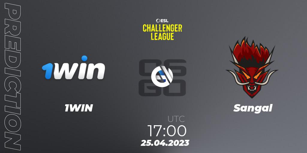 1WIN - Sangal: ennuste. 25.04.2023 at 17:00, Counter-Strike (CS2), ESL Challenger League Season 45: Europe