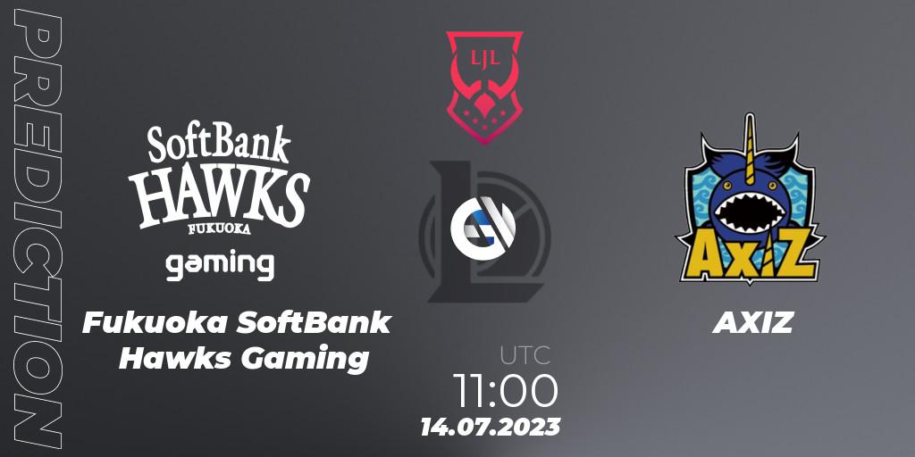 Fukuoka SoftBank Hawks Gaming - AXIZ: ennuste. 14.07.23, LoL, LJL Summer 2023