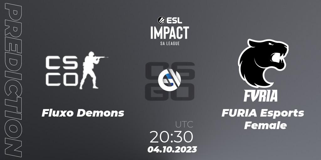 Fluxo Demons - FURIA Esports Female: ennuste. 04.10.2023 at 20:30, Counter-Strike (CS2), ESL Impact League Season 4: South American Division