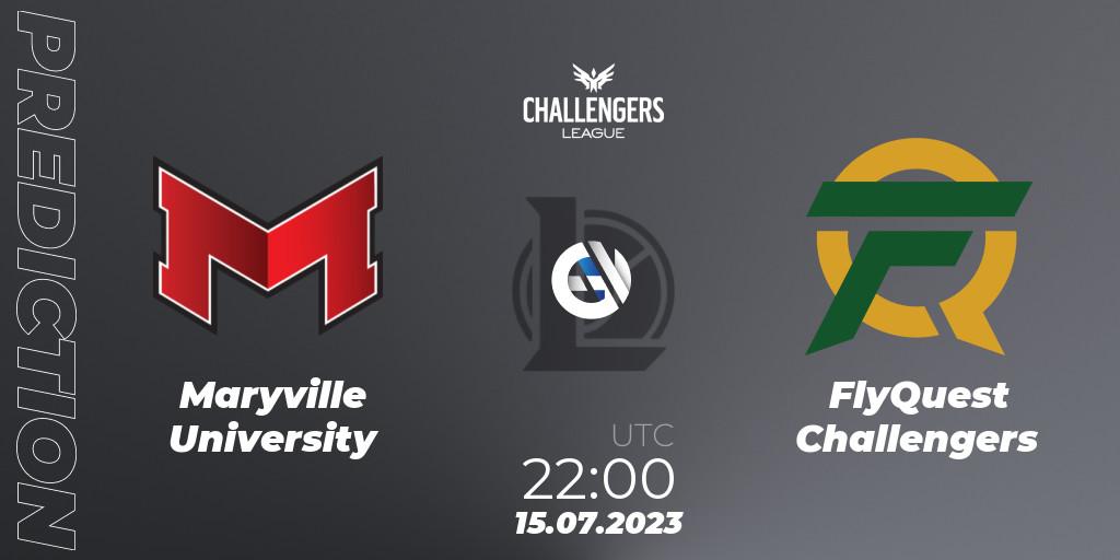 Maryville University - FlyQuest Challengers: ennuste. 26.06.2023 at 22:00, LoL, North American Challengers League 2023 Summer - Group Stage
