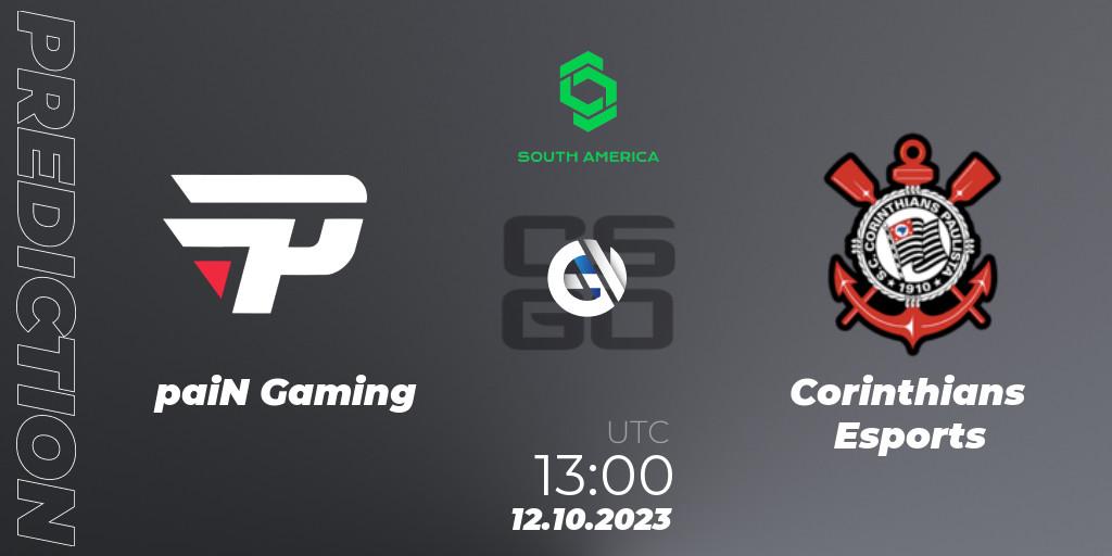paiN Gaming - Corinthians Esports: ennuste. 12.10.2023 at 13:00, Counter-Strike (CS2), CCT South America Series #12
