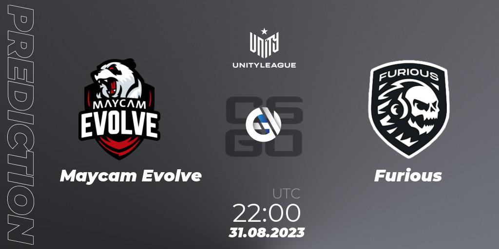 Maycam Evolve - Furious: ennuste. 31.08.2023 at 22:00, Counter-Strike (CS2), LVP Unity League Argentina 2023
