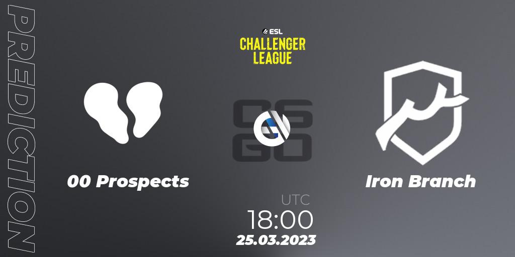 00 Prospects - Iron Branch: ennuste. 25.03.23, CS2 (CS:GO), ESL Challenger League Season 44 Relegation: Europe