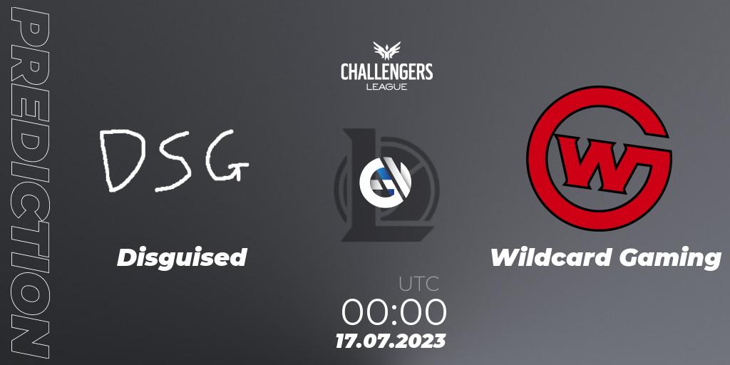 Disguised - Wildcard Gaming: ennuste. 20.06.2023 at 00:00, LoL, North American Challengers League 2023 Summer - Group Stage