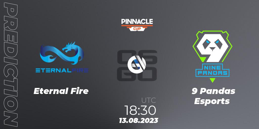 Eternal Fire - 9 Pandas Esports: ennuste. 13.08.2023 at 08:40, Counter-Strike (CS2), Pinnacle Cup V