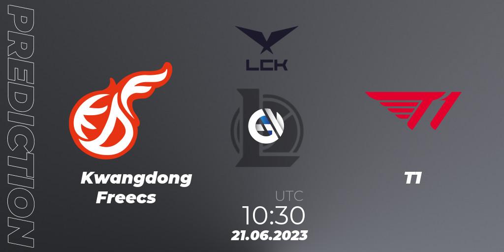 Kwangdong Freecs - T1: ennuste. 21.06.23, LoL, LCK Summer 2023 Regular Season