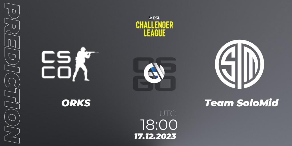 ORKS - Team SoloMid: ennuste. 17.12.2023 at 18:00, Counter-Strike (CS2), ESL Challenger League Season 46 Relegation: Europe