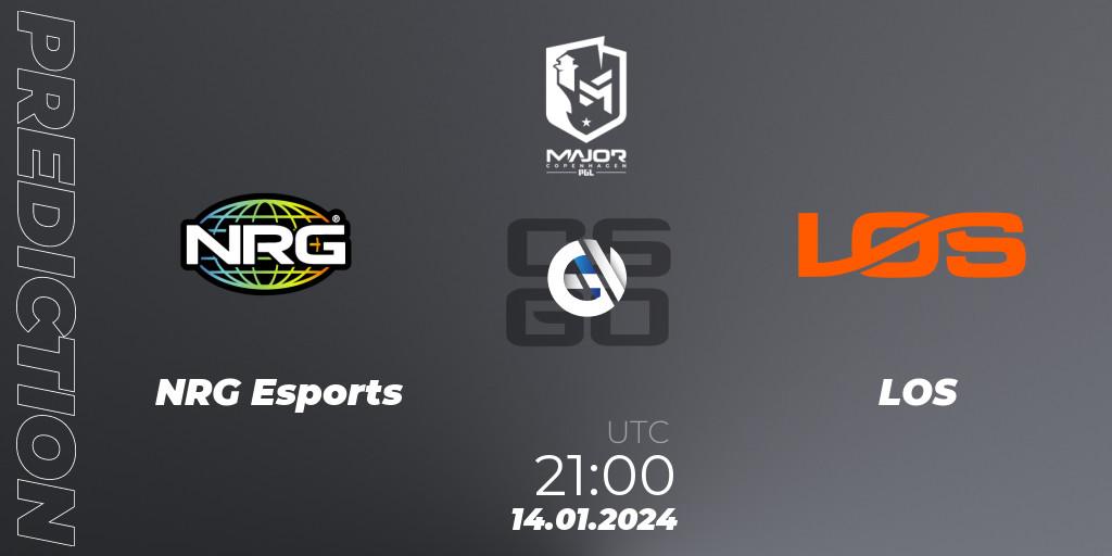 NRG Esports - LOS: ennuste. 14.01.2024 at 21:15, Counter-Strike (CS2), PGL CS2 Major Copenhagen 2024 North America RMR Closed Qualifier