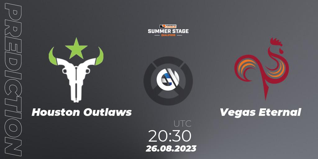 Houston Outlaws - Vegas Eternal: ennuste. 26.08.2023 at 20:30, Overwatch, Overwatch League 2023 - Summer Stage Qualifiers