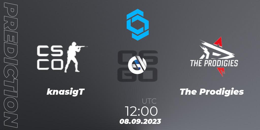 knasigT - The Prodigies: ennuste. 08.09.2023 at 12:00, Counter-Strike (CS2), CCT East Europe Series #2: Closed Qualifier