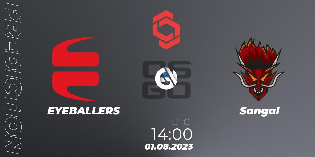 EYEBALLERS - Sangal: ennuste. 01.08.2023 at 14:00, Counter-Strike (CS2), CCT Central Europe Series #7