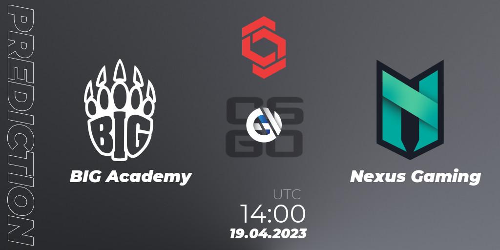 BIG Academy - Nexus Gaming: ennuste. 19.04.2023 at 15:20, Counter-Strike (CS2), CCT Central Europe Series #6