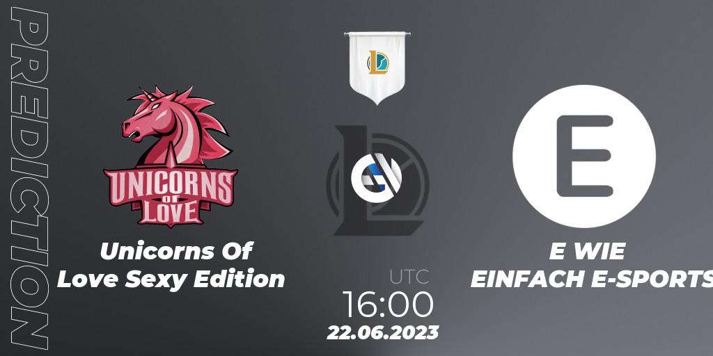 Unicorns Of Love Sexy Edition - E WIE EINFACH E-SPORTS: ennuste. 22.06.2023 at 17:00, LoL, Prime League Summer 2023 - Group Stage