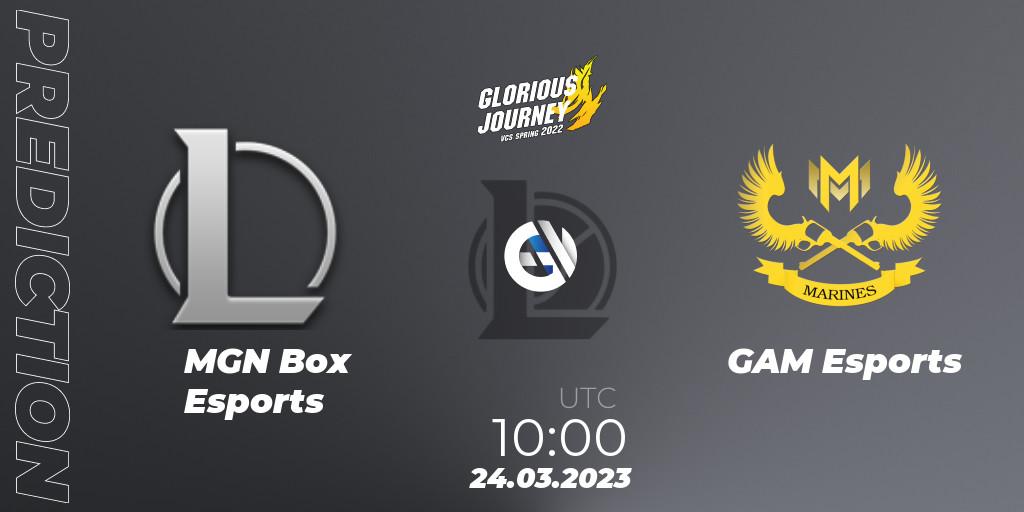 MGN Box Esports - GAM Esports: ennuste. 02.03.2023 at 13:10, LoL, VCS Spring 2023 - Group Stage