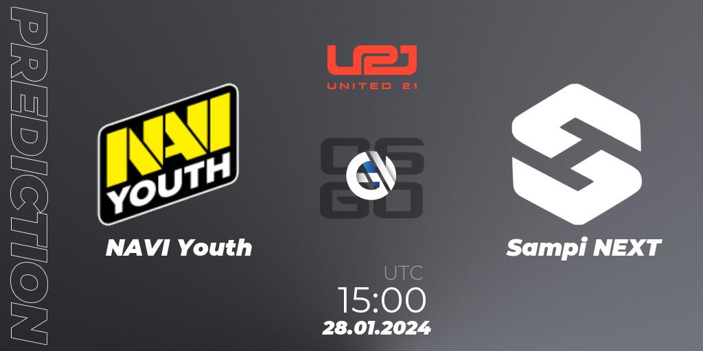 NAVI Youth - Sampi NEXT: ennuste. 28.01.2024 at 15:00, Counter-Strike (CS2), United21 Season 10: Division 2