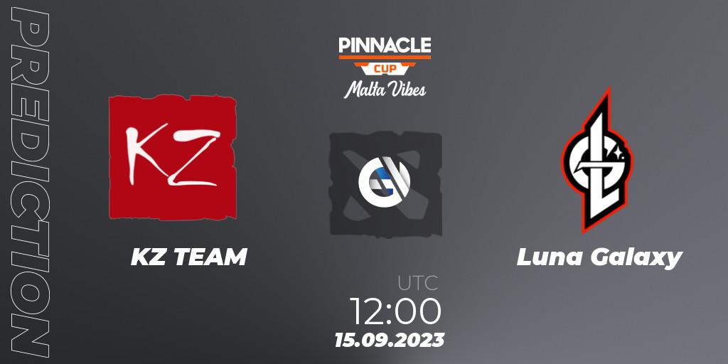 KZ TEAM - Luna Galaxy: ennuste. 15.09.2023 at 12:00, Dota 2, Pinnacle Cup: Malta Vibes #3