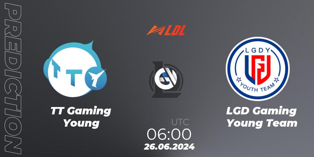 TT Gaming Young - LGD Gaming Young Team: ennuste. 26.06.2024 at 06:00, LoL, LDL 2024 - Stage 3