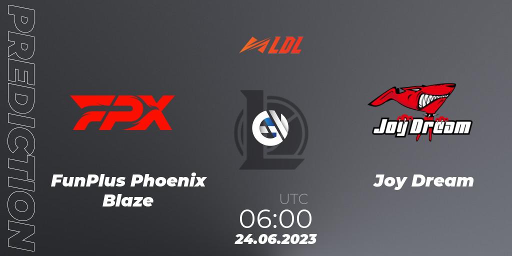 FunPlus Phoenix Blaze - Joy Dream: ennuste. 24.06.2023 at 06:00, LoL, LDL 2023 - Regular Season - Stage 3