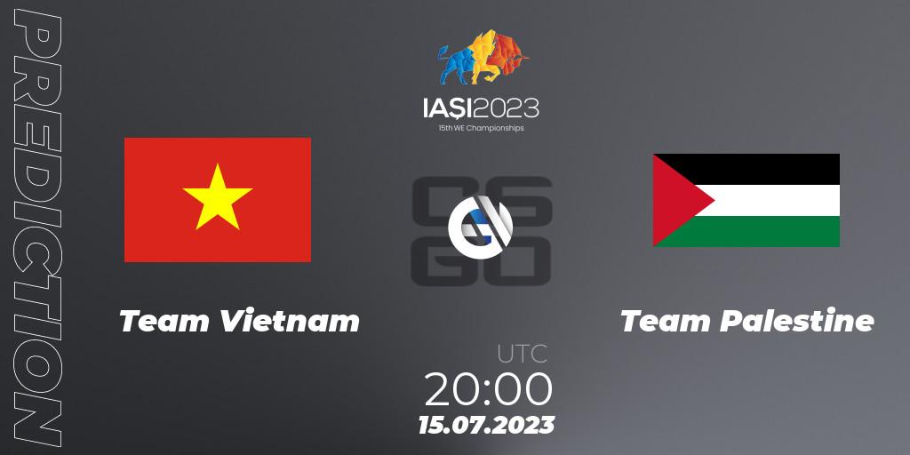 Team Vietnam - Team Palestine: ennuste. 15.07.2023 at 18:20, Counter-Strike (CS2), IESF Asian Championship 2023