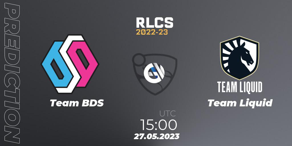 Team BDS - Team Liquid: ennuste. 27.05.2023 at 15:00, Rocket League, RLCS 2022-23 - Spring: Europe Regional 2 - Spring Cup