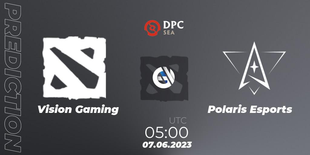 Vision Gaming - Polaris Esports: ennuste. 07.06.23, Dota 2, DPC 2023 Tour 3: SEA Division II (Lower)