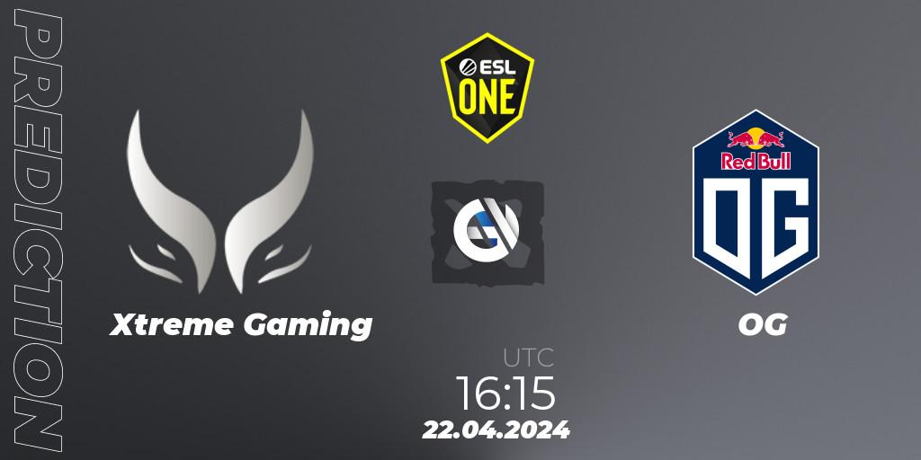 Xtreme Gaming - OG: ennuste. 22.04.24, Dota 2, ESL One Birmingham 2024