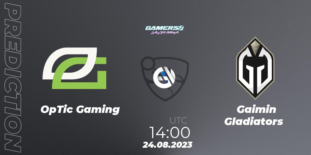 OpTic Gaming - Gaimin Gladiators: ennuste. 24.08.2023 at 14:00, Rocket League, Gamers8 2023