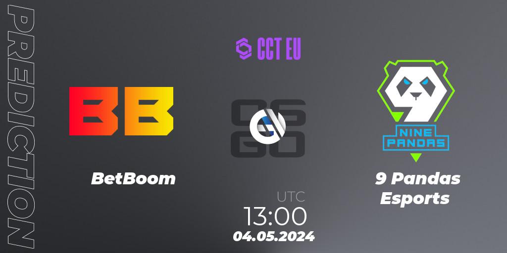BetBoom - 9 Pandas Esports: ennuste. 04.05.2024 at 13:00, Counter-Strike (CS2), CCT Season 2 Europe Series 1