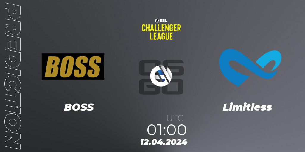 BOSS - Limitless: ennuste. 12.04.24, CS2 (CS:GO), ESL Challenger League Season 47: North America