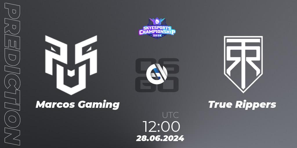 Marcos Gaming - True Rippers: ennuste. 28.06.2024 at 12:20, Counter-Strike (CS2), Skyesports Championship 2024: Indian Qualifier